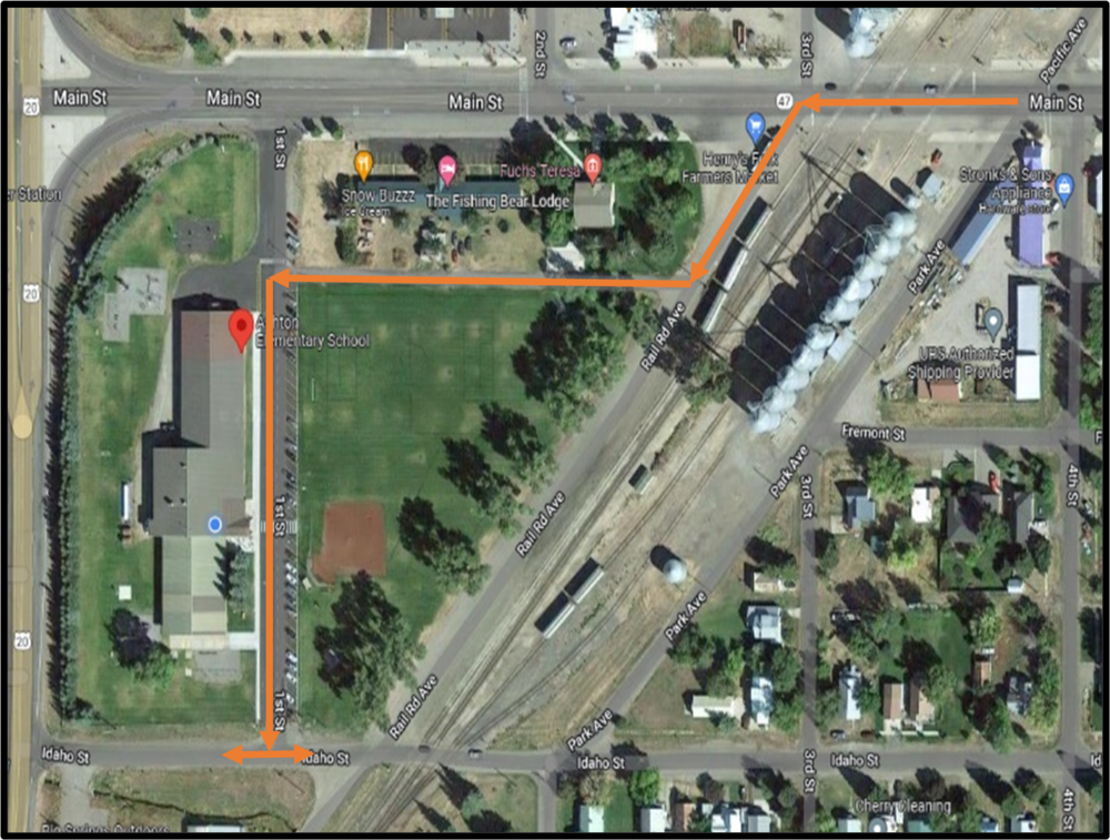Ashton Elementary planned reroute for buses
