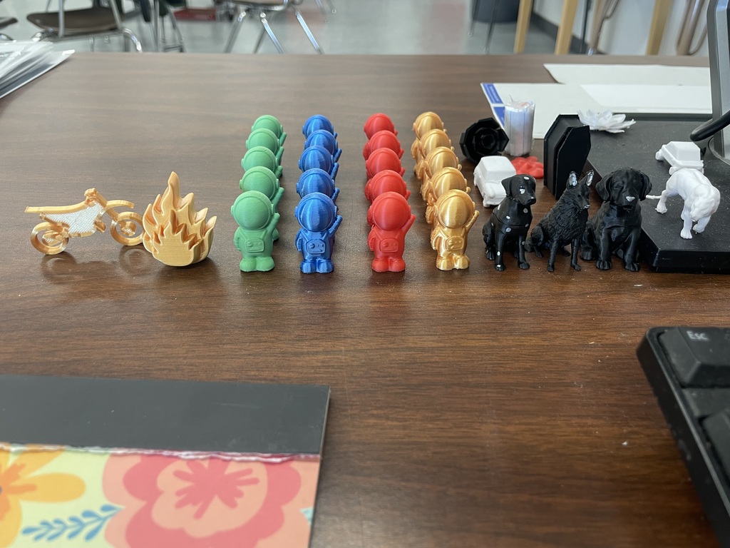 3D print of game pieces.  