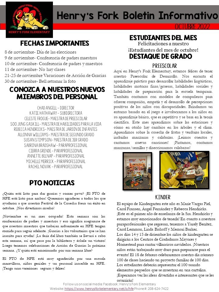 HFE Newsletter November 2022 Spanish