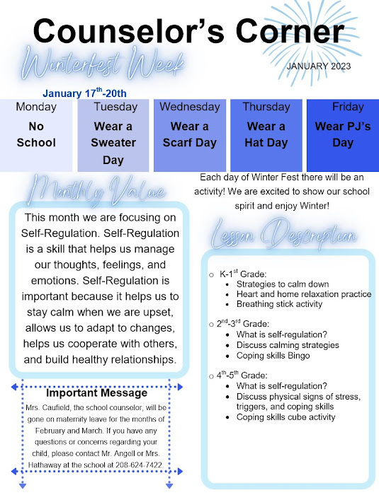 Counselor's Corner January Newsletter English