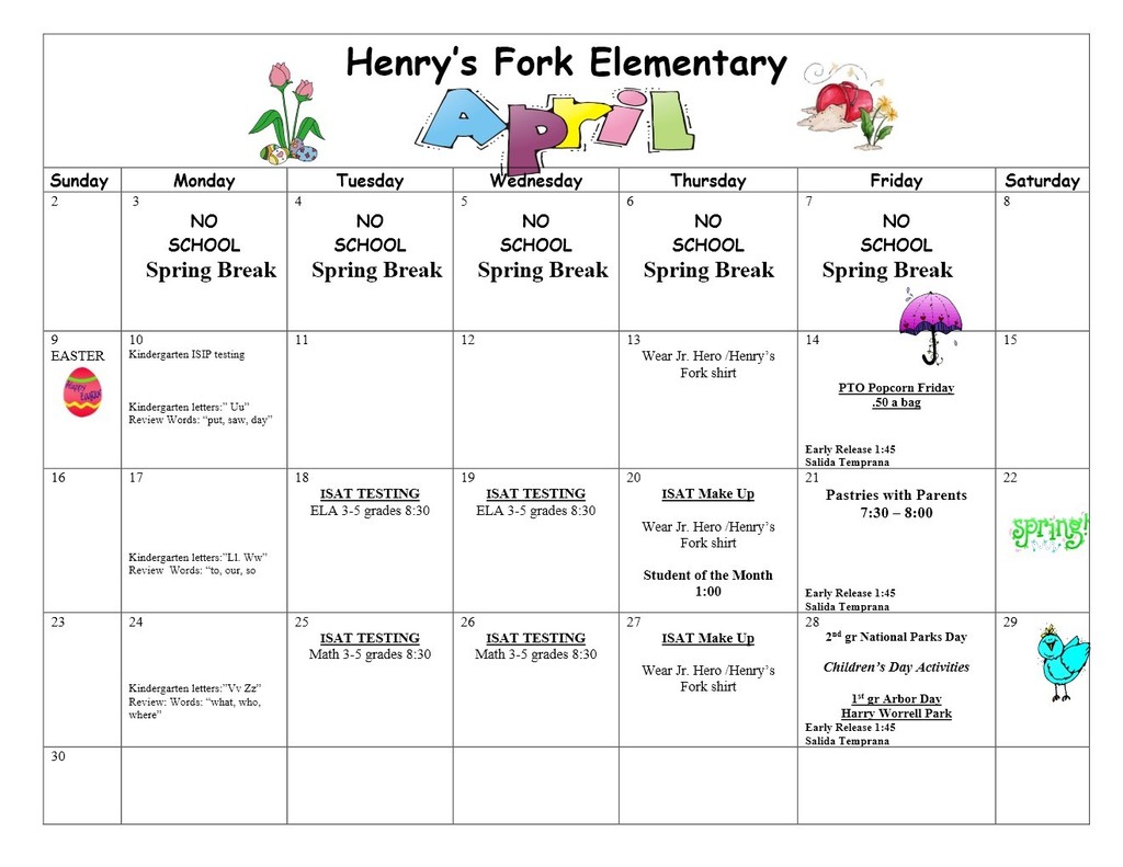 April Calendar