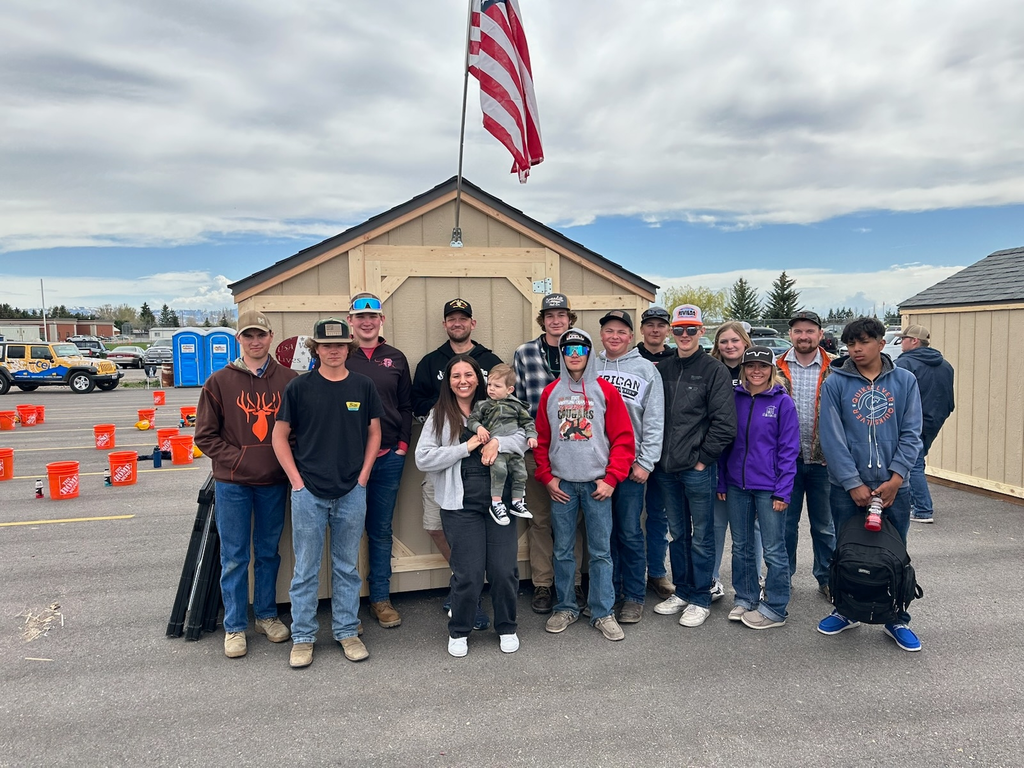 A shed built by the construction class and donated to a veteran!